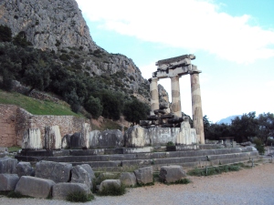 Delphi arch ruins Greece