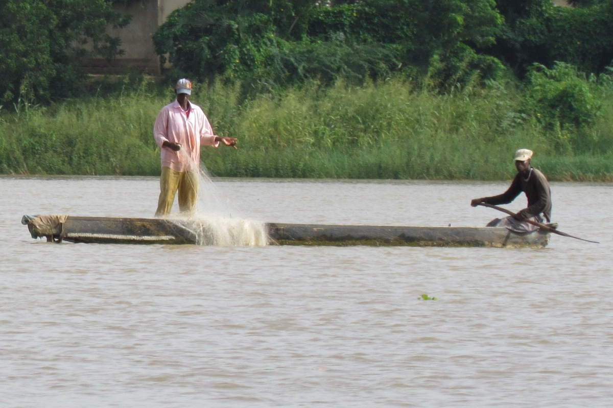 Fishing on Chari River in Chad